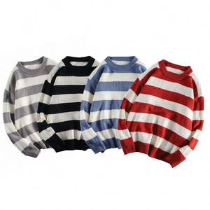 High Quality Sweaters for <b>Men</b> Wholesale Oversize Pullover <b>Knitted</b> Winter Sweater Custom Logo Plain Contrast - Product Image 6