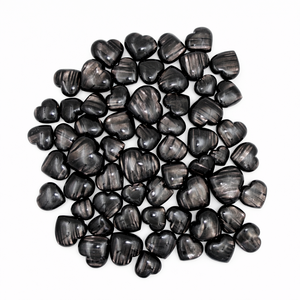 Cristal de Hipersteno Natural, Corazón Grabado, Pulido a Mano, Gema Oscura de Lujo para Meditación, Reiki, Sanación Energética de Chakras, Decoración - Product Image 1