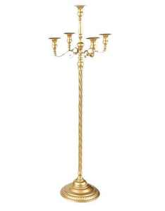 Candélabre décoratif antique noir en métal, candélabre décoratif en aluminium moulé à la main, en vente - Product Image 4