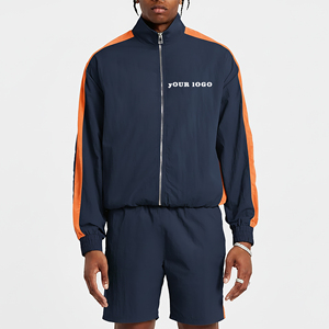 Ventes en gros de shorts et vestes coupe-vent légers en nylon 100% sur mesure, ensembles de deux pièces, vêtements de sport, style hip-hop, survêtement - Product Image 1