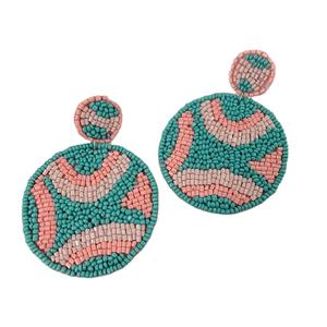 ต่างหูรูปใบไม้ปักลูกปัดงานแฮนด์เมดดีไซน์ใหม่สุดหรูสำหรับผู้หญิงพร้อมลุคสุดน่ารักทันสมัย - Product Image 4