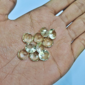 พลอยอะมีทิสต์สีเขียวธรรมชาติทรงกลมเจียระไนแบบเหลี่ยม สำหรับนักออกแบบเครื่องประดับ แหวน จี้ ทำเครื่องประดับ ขายส่ง - Product Image 5