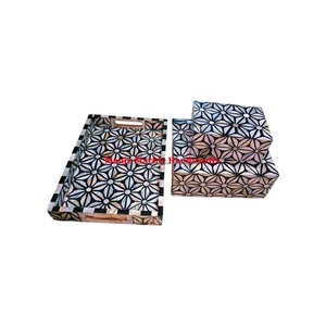 Nueva llegada de aspecto moderno de calidad de marca, bandeja de fregona Mdf con incrustaciones de hueso con forma rectangular para regalos de decoración del hogar y Hotel - Product Image 1