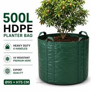 High Quality 500L HDPE <b>Planter</b> Grow Bag with 4 Heavy Duty Handles UV Resistant <b>Tree</b> Nursery Planting Container - Product Image 2
