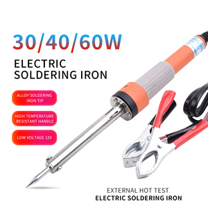 <span class=keywords><strong>Fer</strong></span> à <span class=keywords><strong>souder</strong></span> à chauffage rapide à base tactile 40W 12V, pinces en forme de queue de poisson, chauffe en 60 secondes, plage de température 200-480°C pour carte de circuit imprimé - Product Image 4