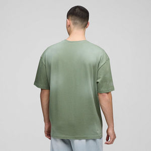 T-shirt Homme 2026 Grande Taille Épaules Tombantes 100% Coton Délavé Effet Soleil Logo Brodé Personnalisé Grammage Lourd Coupe Oversize Hip Hop - Product Image 3