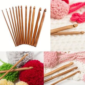 SHEERI HANDICRAFTS Wood <b>Crochet</b> <b>Hook</b> Set-Simple Design Durable & Portable Eco-Friendly Knitting Needles for Home Crafts - Product Image 1