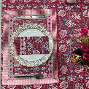 Printed Cotton <b>Tablecloth</b> Floral Pattern Traditional Chinese Style <b>Square</b> Shape Washable Home Use - Product Image 6