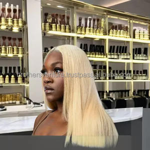 Venta al por mayor de cabello humano camboyano sin procesar mechones de doble dibujado virgen cruda cutícula alineada cabello indio tipo de cabello - Product Image 4