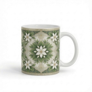 Taza de cerámica con diseño floral para café, té, uso en el hogar, oficina, cafetería, restaurante - Product Image 3