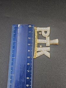 Pendentif Lettre Personnalisée Classique Hip Hop pour Homme, en Argent Massif 925 Plaqué Or Rose, avec Moissanite et Griffe de Fixation - Product Image 5