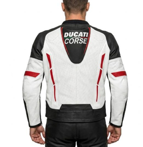 เสื้อแจ็คเก็ตหนังสำหรับขี่มอเตอร์ไซค์ Rucati รุ่น Unisex ทนทานและสวมใส่สบาย ตัดเย็บตามขนาดที่กำหนด มาตรฐาน CE - Product Image 2