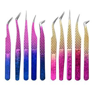 Pinzas de Precisión para Pestañas de Acero Inoxidable Grandes, Virales 2026, de Alta Calidad, para Extensión de Pestañas Postizas, con Logotipo Personalizado y Opciones Multicolor - Product Image 2