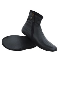Best Quality Azad Leather Zipper Winter <b>Socks</b> High Ankled Khuffs Footwear of <b>Black</b> Color Genuine Leather Warm Comfortable - Product Image 4