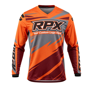 Jersey de Motocross Personalizable para Hombre, Estampado, Antiarrugas, de Secado Rápido, para Verano e Invierno, para Motociclismo de Montaña - Product Image 2