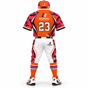 Uniforme de Béisbol Personalizado RONAL SPORTS, Conjunto de Camiseta de Manga Corta y Pantalones de Poliéster con Estampado de Camuflaje para Hombre, con Logotipo Frontal - Product Image 2
