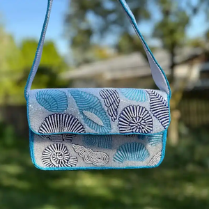 Sac à bandoulière brodé de perles, style bohème, à sangle unique, motif géométrique, sac à main pour femme, utilisation toutes saisons - Product Image 1