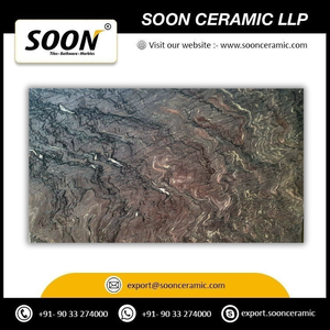 Carrelage en marbre calcite poli SOON CERAMIC, brun, avec dalle en marbre brun, design contemporain, pour revêtement mural, sol et plan de travail. - Product Image 2