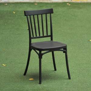 Stackable Heavy Duty PP <b>Plastic</b> Chair Slatted Back Waterproof Durable Modern Chair for Restaurant Cafe Hotel Outdoor Use - Product Image 2
