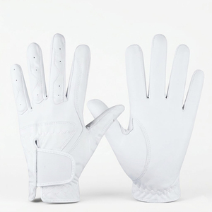 New Trending Men's Full Comfortable Leather Golf Gloves Breathable Solid Color Anti-Slip Professional Golf Gloves for Golfer - Product Image 3