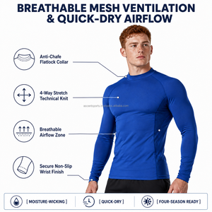 Camiseta Interior Deportiva Personalizada para Hombre, Alternativa a la Compresión, de Alta Calidad, Secado Rápido, Tejido Transpirable - Product Image 3