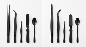 Ensemble d'ustensiles de plats de présentation pour chef, noir mat, 5 pièces, compatibles lave-vaisselle, en acier inoxydable - Product Image 5