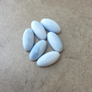 Natural Blue Opal Cabochon Big Oval Shape Calibrated Flat Back Loose Gemstone All Sizes Available - Product Image 5