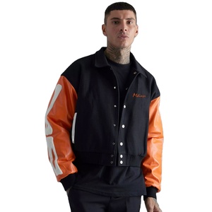 2026 Winter Customizable <b>Men</b> Varsity Jackets Bulk Customizable Streetwear Chenille Embroidery Cotton University Letterman Jacket - Product Image 3