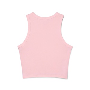Camiseta sin mangas de poliéster acanalado para mujer, personalizada por el fabricante, estilo racerback, suave, elástica, informal, para entrenamiento y fitness - Product Image 2