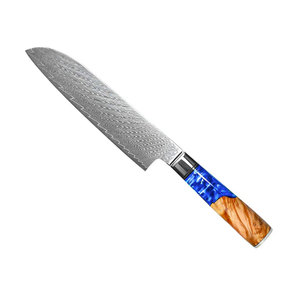 Ensemble de couteaux de cuisine en acier Damas avec étui en cuir, outils de cuisson haut de gamme pour chefs, restaurants et usage domestique - Product Image 6