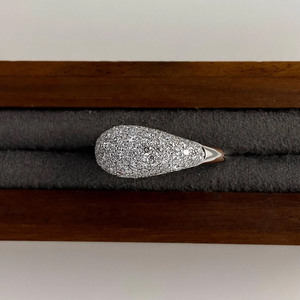 Moissanite Diamond Round Cut Pave Setting Rhodium Plated 925 Sterling <b>Silver</b> Hiphop Cluster Engagement <b>Statement</b> <b>Ring</b> for Unisex - Product Image 5