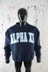 Sudadera Alpha XI con Capucha Azul Marino, Hecha a Medida con Hilos Finos, 100% Algodón, de Secado Rápido y Transpirable para Invierno - Product Image 2