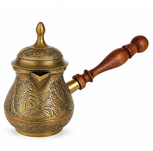 New Design Engraved Brass Finish Turkish Greek Arabic <b>Coffee</b> Pot Stovetop <b>Coffee</b> <b>Maker</b> Cezve Ibrik Briki <b>Coffee</b> Pot - Product Image 6