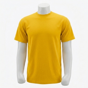 เสื้อยืดลำลองสีพื้นสำหรับผู้ชาย ผ้าฝ้ายผสม ระบายอากาศได้ดี คอกลม ใส่สบายทุกวัน เสื้อยืดพื้นฐาน - Product Image 2