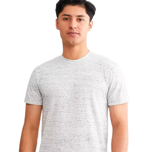 เสื้อยืดคอกลมทรงปกติสำหรับผู้ชาย แขนสั้น สไตล์มินิมอลลำลอง ผลิตตามสั่ง ขายส่ง เสื้อผ้าฝ้ายเจอร์ซีย์ เสื้อยืดพื้นฐานสำหรับใส่ทุกวัน รับผลิตแบบ OEM - Product Image 4