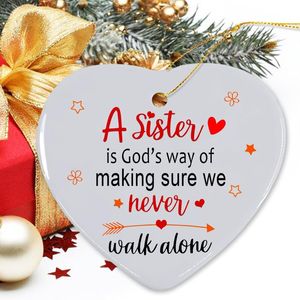 Ornement de Noël 2025 pour sœur, cadeau pour meilleure amie, femme, sœur, boule décorative pour arbre de Noël - Product Image 1