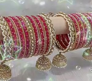 Brazalete Tradicional Pakistaní para Mujer, Tallas Personalizadas, Acero Inoxidable, Varios Colores y Diseños, para Bodas, Fiestas y Eventos - Product Image 4