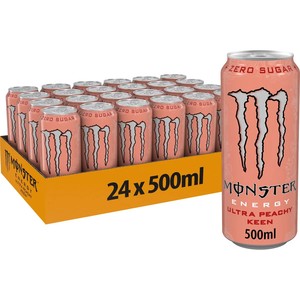 Monster Ultra Peachy Keen 500ml Energy Drink Can <b>Zero</b> <b>Sugar</b> Low Calorie Refreshing Beverage Factory Direct Wholesale Bulk Deals - Product Image 2