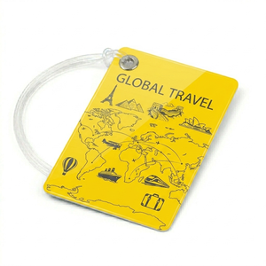 Etiquetas de equipaje de PVC moldeadas a medida, etiquetas de viaje de goma duraderas para maletas, mochilas y bolsos - Product Image 1