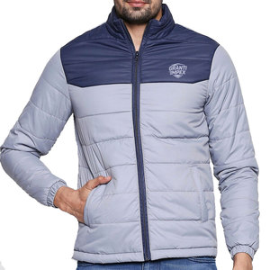 Veste à bulles pour homme au design unique, lavable, imperméable, respirante, écologique, col montant, logo sur le devant, hiver, en vente - Product Image 1