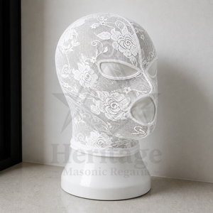 HMR Premium Floral Lace Full Face Balaclava Mask – Breathable Mesh <b>Hood</b> for Fashion, Cosplay, Clubwear, <b>Bondage</b> & Fetish Styling - Product Image 3