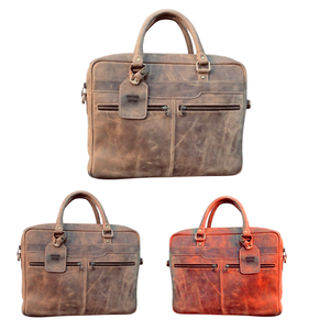 Sac rigide pour ordinateur portable 15,6 pouces en cuir véritable 100 %, personnalisé avec logo, de luxe, classique, vintage, durable, élégant et portable pour affaires, vente en gros - Product Image 4