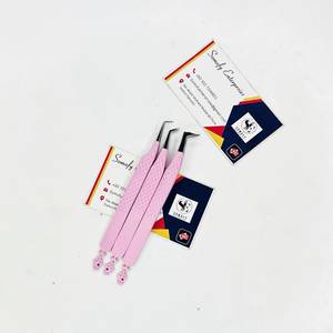 Pinzas para Pestañas Somofy Enterprises de Acero Inoxidable Color Rosa, Punta Suave de Precisión de 10 mm de Longitud, Logotipo Personalizado, Duraderas y Antiestáticas - Product Image 5