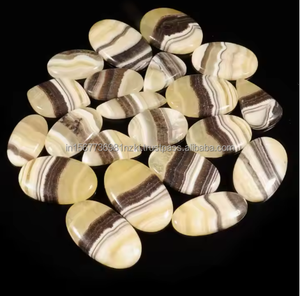 Mejor calidad negro marrón turquesa Natural cebra jaspe mezcla forma cabujón parte posterior plana calibrado piedras preciosas sueltas al por mayor - Product Image 4