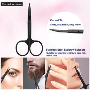 Kit de Pinzas para Cejas, Depiladora Profesional de Acero Inoxidable, Kit de Cejas 5 en 1, Recortadora de Cejas, Set de Cuidado de Cejas - Product Image 4