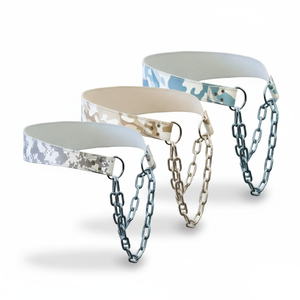 Cinturón de levantamiento de pesas de cuero camuflado OEM con cadena y soporte lumbar, cinturón de cuero genuino para ejercicios de flexiones, cinturón de entrenamiento. - Product Image 1