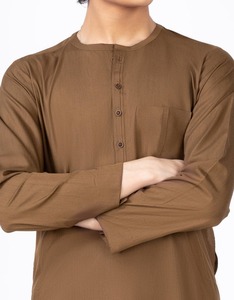 <b>Men</b> Juba Traditional Full Length Muslim Robe Comfortable Long Sleeve Breathable Material Loose Fit Islamic Clothing - Product Image 4