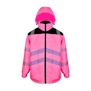 Chaqueta de Invierno para Hombre, de Algodón Softshell Reflectante, Alta Visibilidad, Acolchada, para Tráfico, Carretera, Advertencia, Trabajo, Seguridad, ANSI Clase 1 EN - Product Image 5