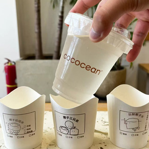 Gobelet en plastique PET transparent avec couvercle, personnalisable avec logo, pour boissons, bubble tea, café, glace, boba, 8, 12, 16, 32 oz, vente en gros - Product Image 5