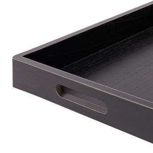 Classic Black Wooden Serving <b>Tray</b> - Product Image 5